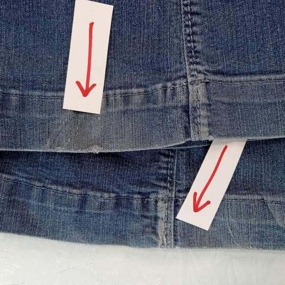 Vintage Y2K Jean Bell Bottom Hippie Cowgirl Mid Rise Mid Wash Blue Casual Wm L - Picture 12 of 12